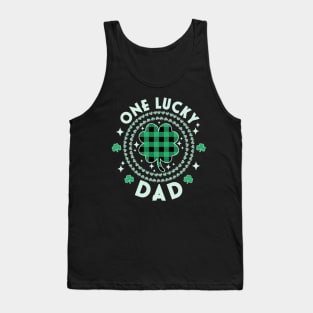 One Lucky Dad Irish St Patricks Day Shamrocks Green Funny Tank Top